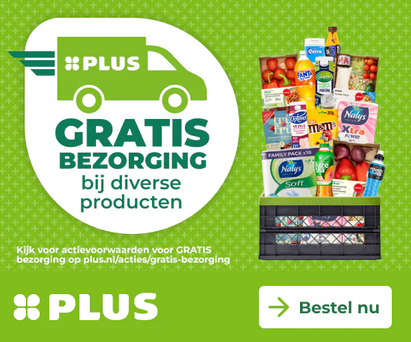 PLUS: gratis bezorging bij diverse producten (geldig t/m 25 augustus)